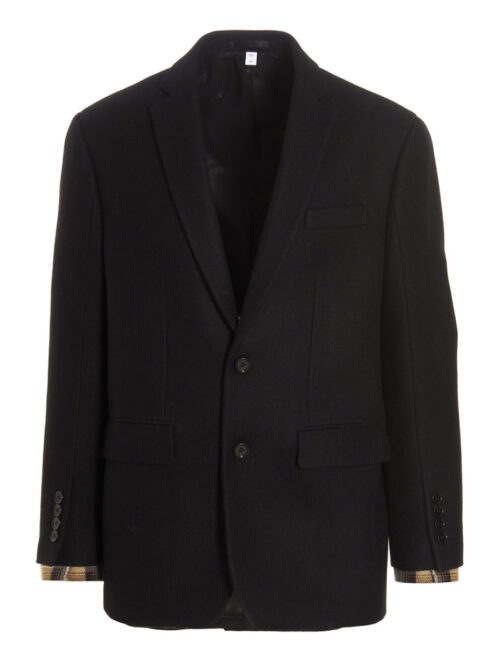 Wool tailored blazer jacket BURBERRY Black
