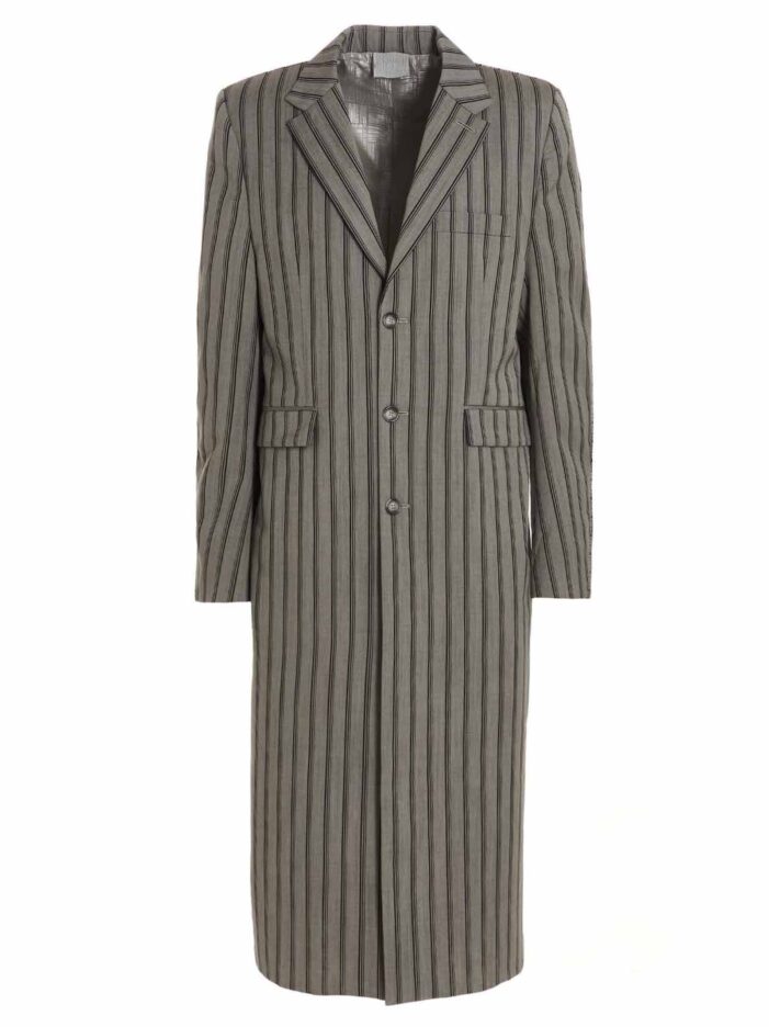 Striped long coat VTMNTS Gray