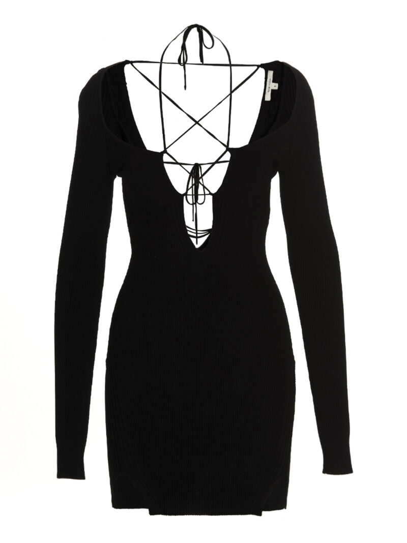 Deep neckline minidress NENSI DOJAKA Black