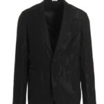Jacquard logo blazer jacket ALEXANDER MCQUEEN Black