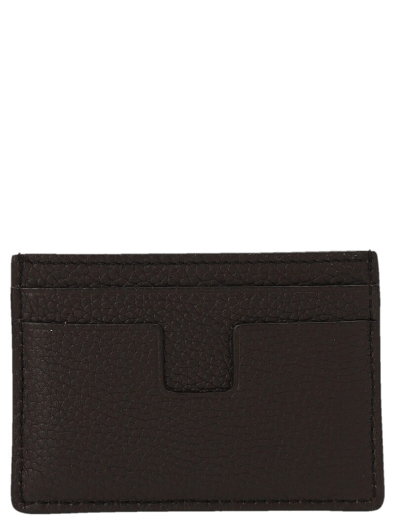 Logo print card holder Y0232LCL158G1B051 TOM FORD Brown