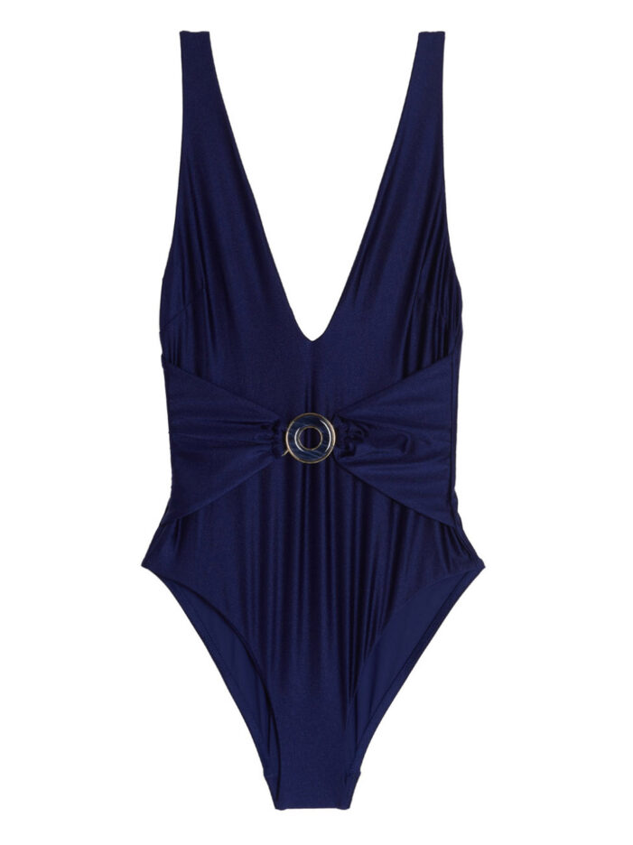 One-piece swimsuit 'Tiggy Plunge Circle Link' ZIMMERMANN Blue