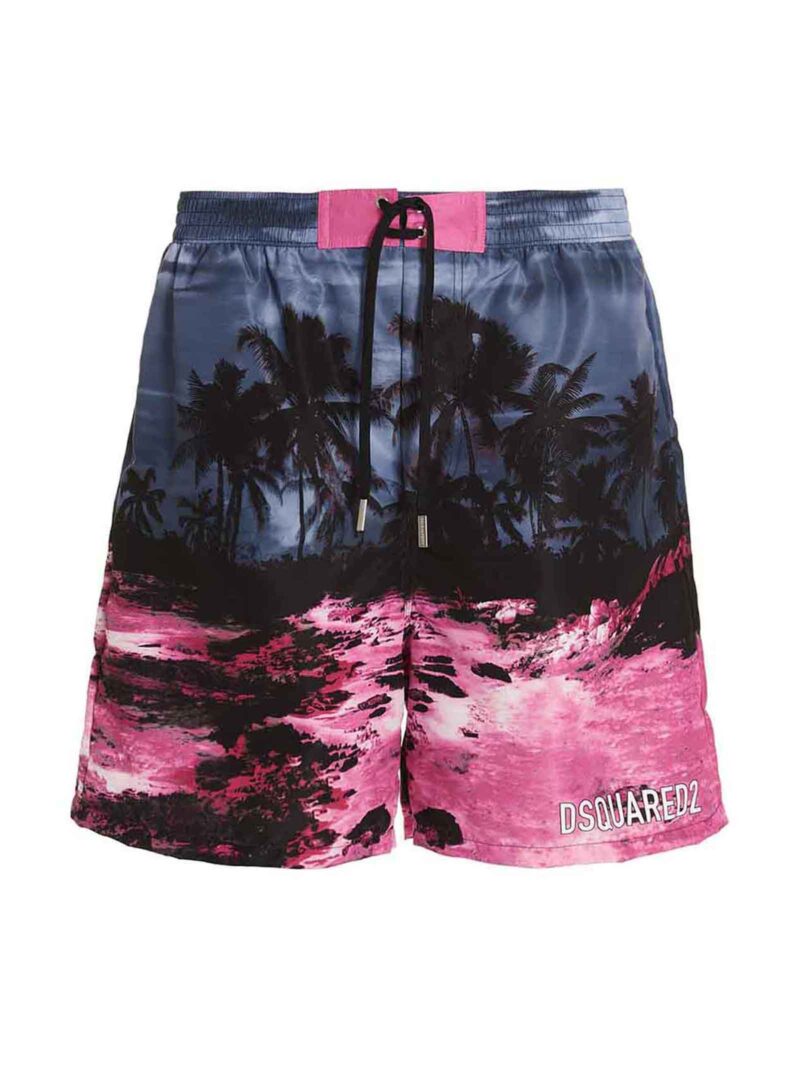 Logo print swimming trunks DSQUARED2 Multicolor