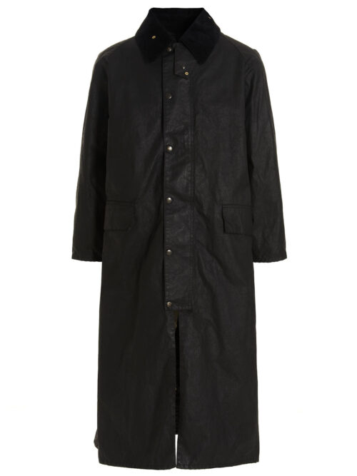 Waxed cotton trench coat MAISON MARGIELA Black