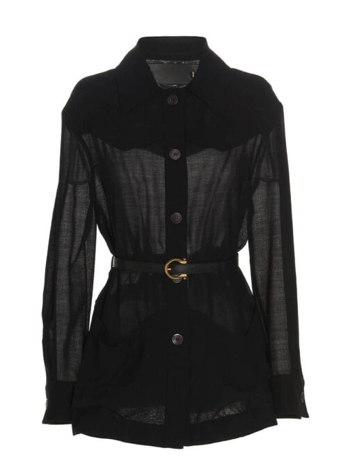 Wool blend jacket FERRAGAMO Black