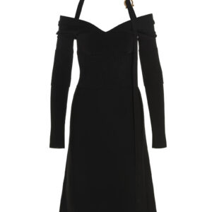 'Gancini' buckle dress FERRAGAMO Black