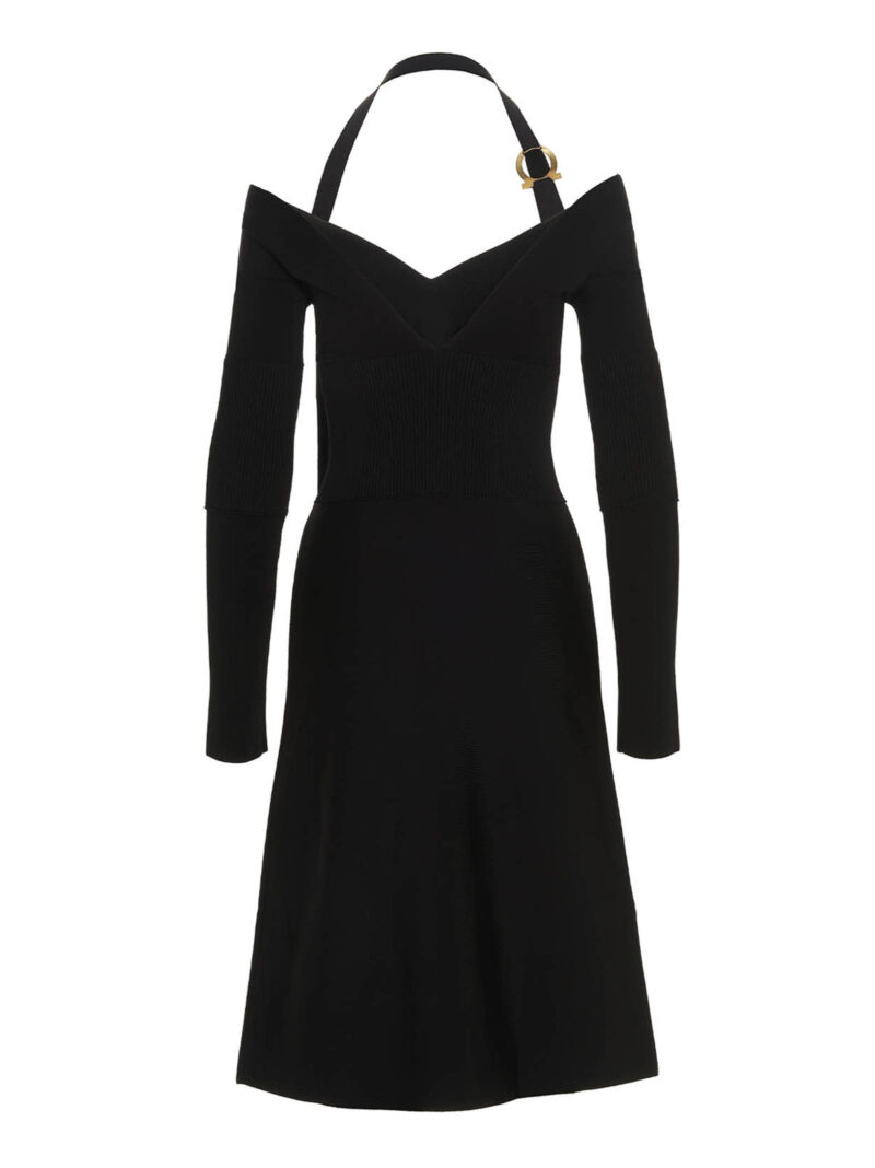 'Gancini' buckle dress 0759663BLACK FERRAGAMO Black