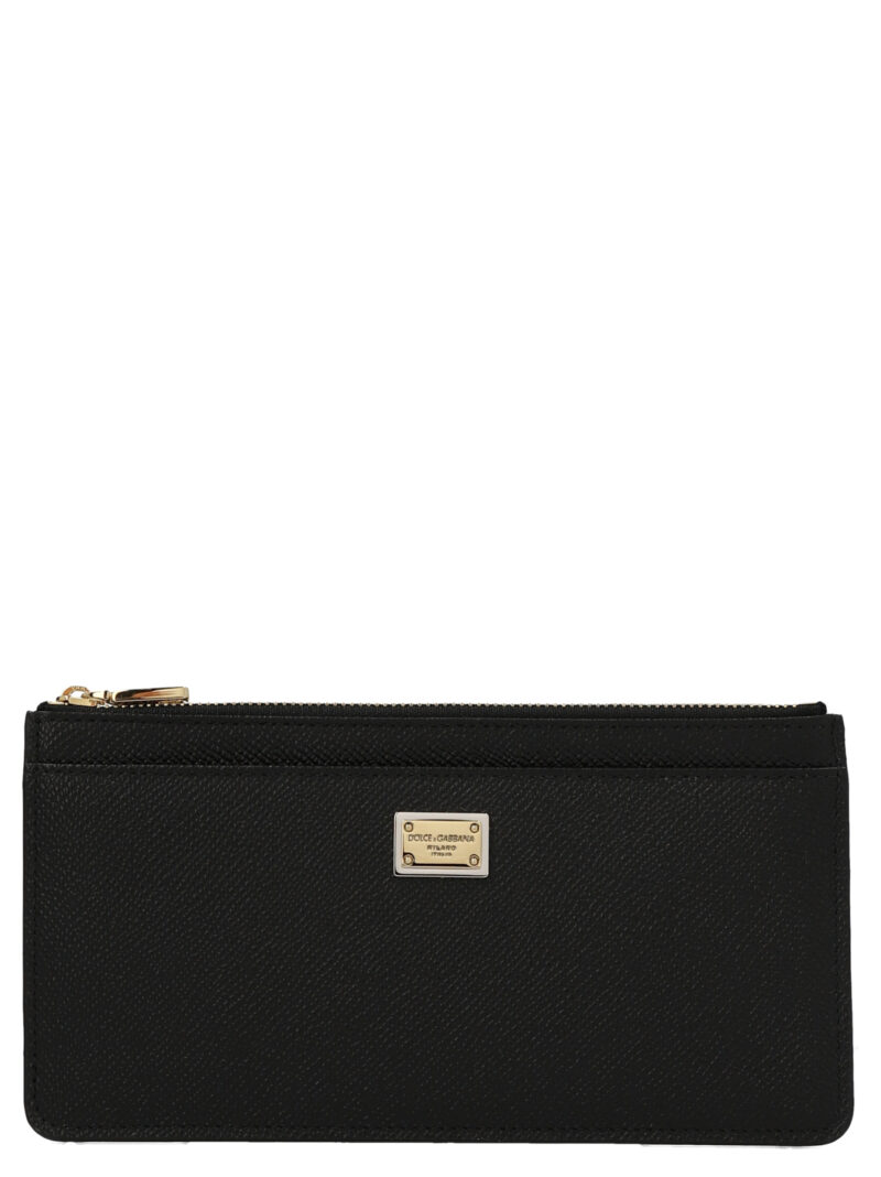 Dauphine logo leather card holder DOLCE & GABBANA Black