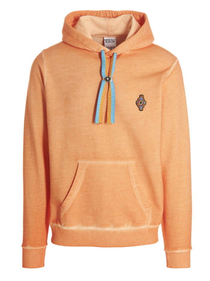 'Sunset Cross’ hoodie MARCELO BURLON - COUNTY OF MILAN Orange