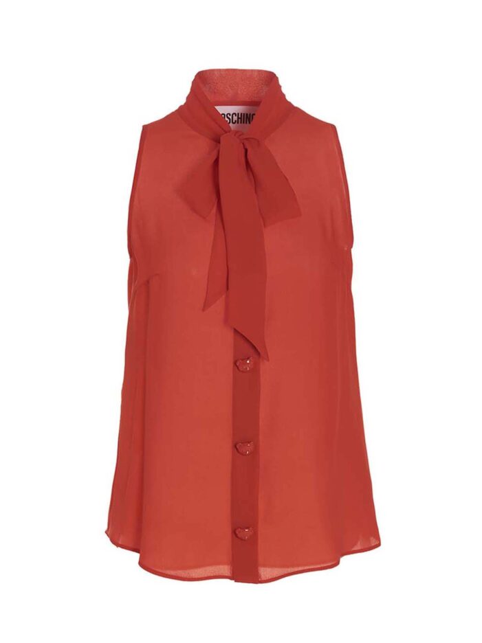 Pussy bow blouse MOSCHINO Red