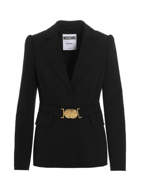 Belt detail blazer MOSCHINO Black