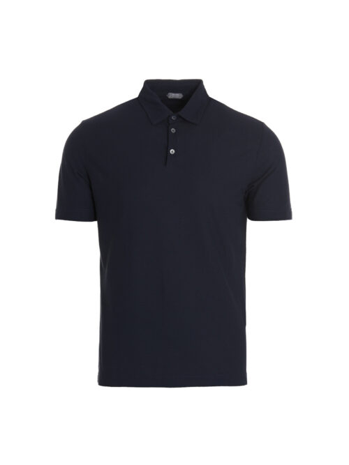 Ice cotton polo shirt ZANONE Blue