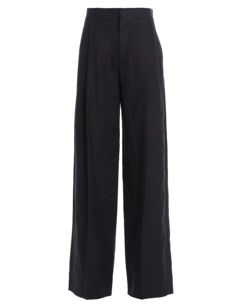 Linen pants with front pleats CHLOÉ Blue