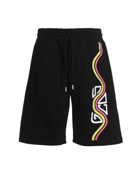 ‘Waved Logo' bermuda shorts GCDS Black