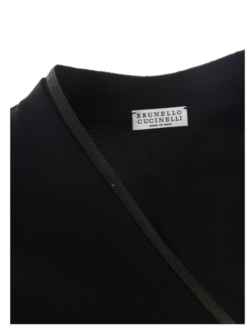 ‘Monile’ jersey T-shirt 93% cotton 7% elastane BRUNELLO CUCINELLI Black