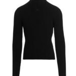 Logo turtleneck sweater COURREGES Black