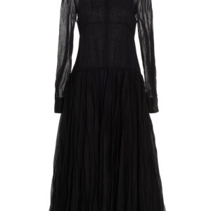 Pleated skirt dress JIL SANDER Black