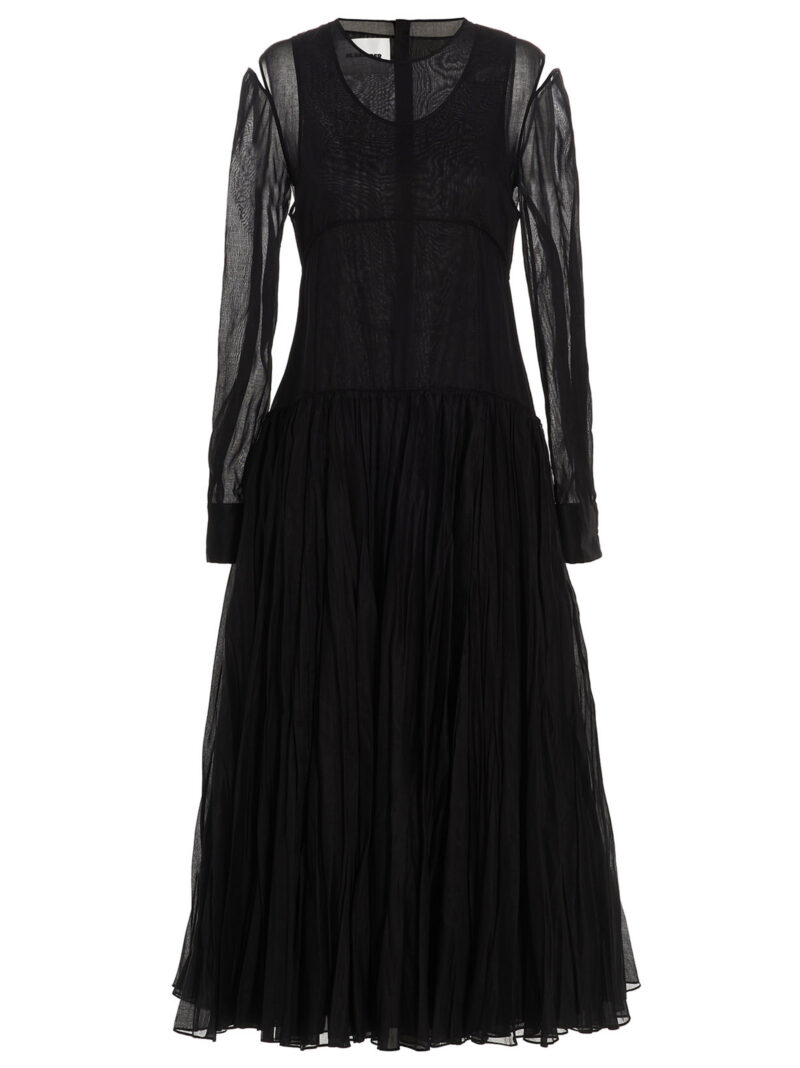 Pleated skirt dress JIL SANDER Black