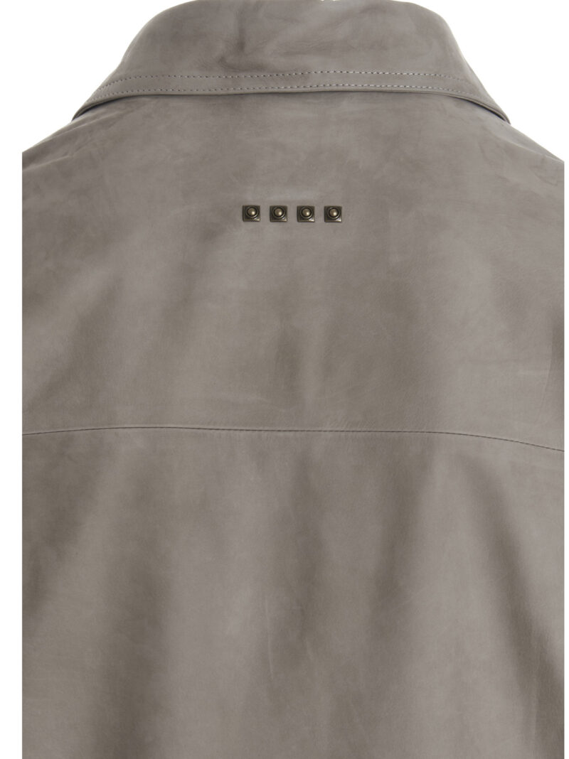 Leather shirt  ETRO Gray