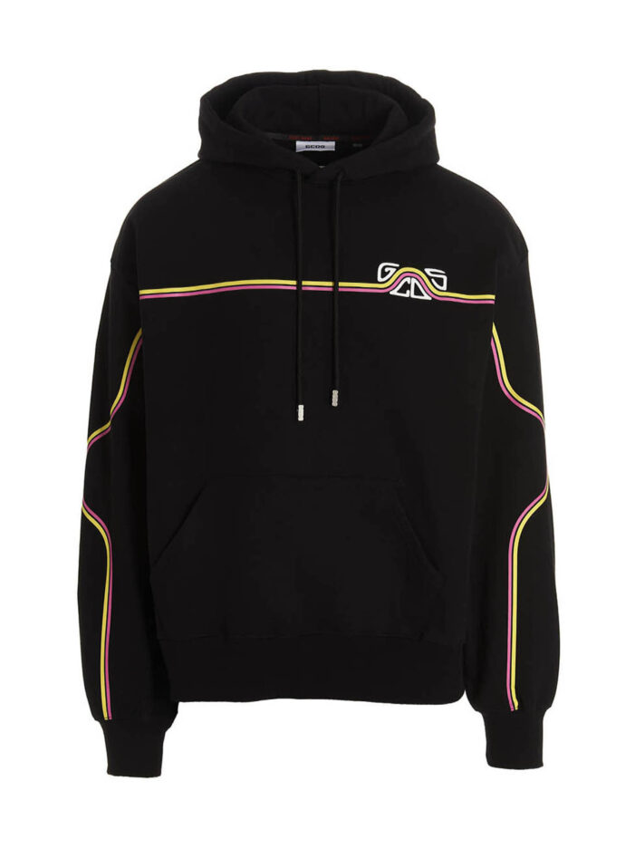 'Waved Logo' hoodie GCDS Black
