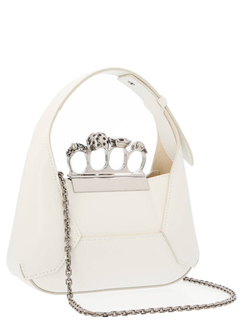 'The Jewelled Hobo Mini' handbag 731136DYTAB9210 ALEXANDER MCQUEEN White