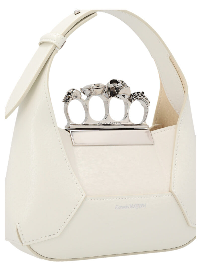 'The Jewelled Hobo Mini' handbag Woman ALEXANDER MCQUEEN White