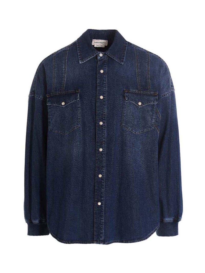 Camicia denim ALEXANDER MCQUEEN Blue