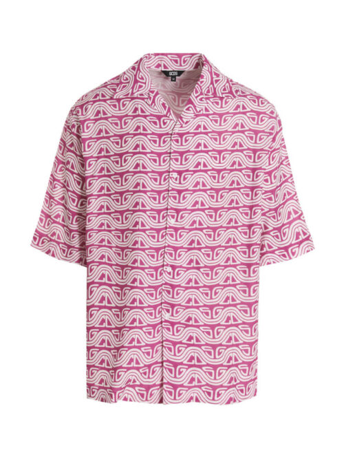 'Waved Logo' shirt GCDS Fuchsia