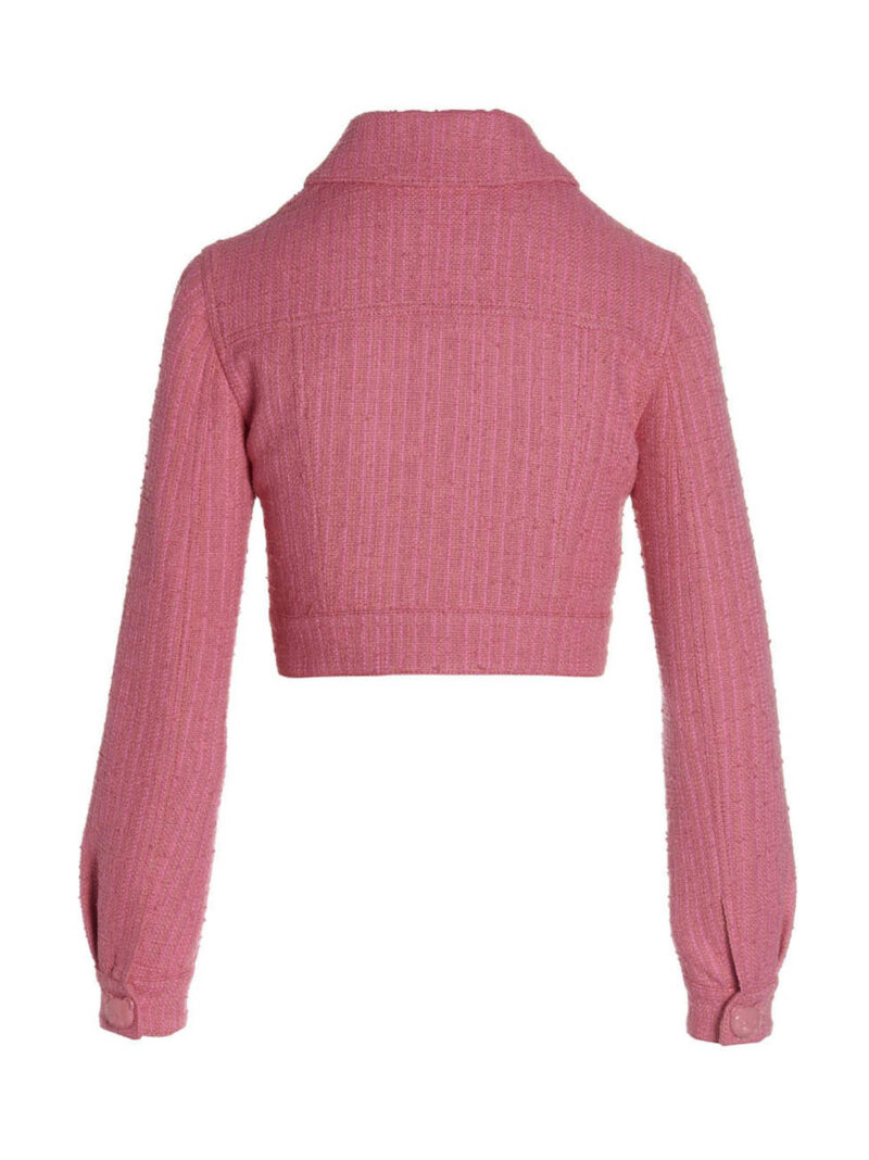 Tweed cropped jacket A051305170205 MOSCHINO Fuchsia