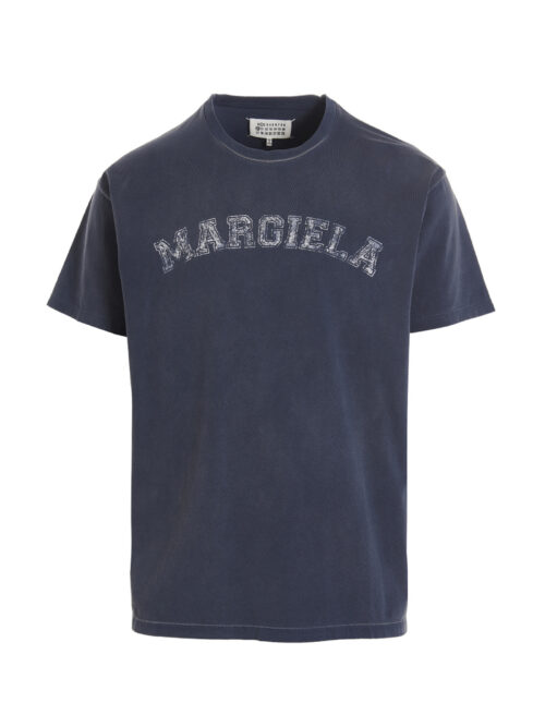 Logo print T-shirt MAISON MARGIELA Blue