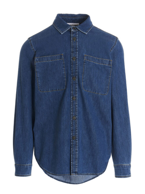 Logo embroidery shirt MOSCHINO Blue