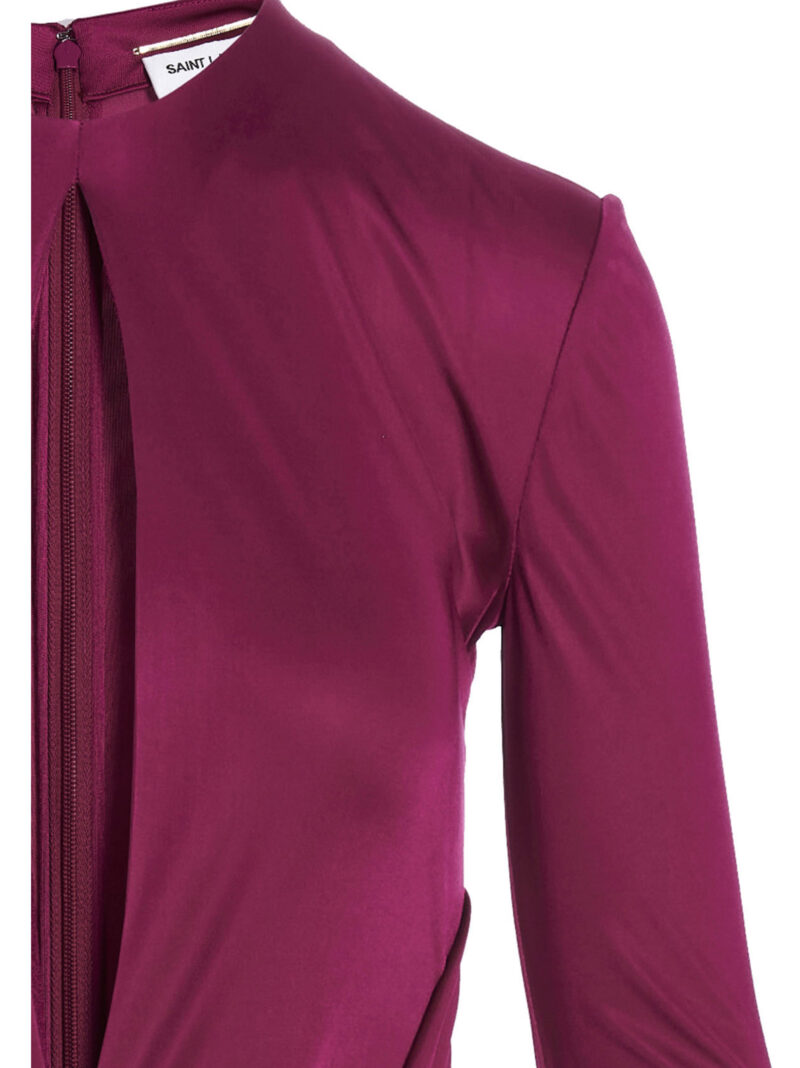 Draped dress Woman SAINT LAURENT Fuchsia