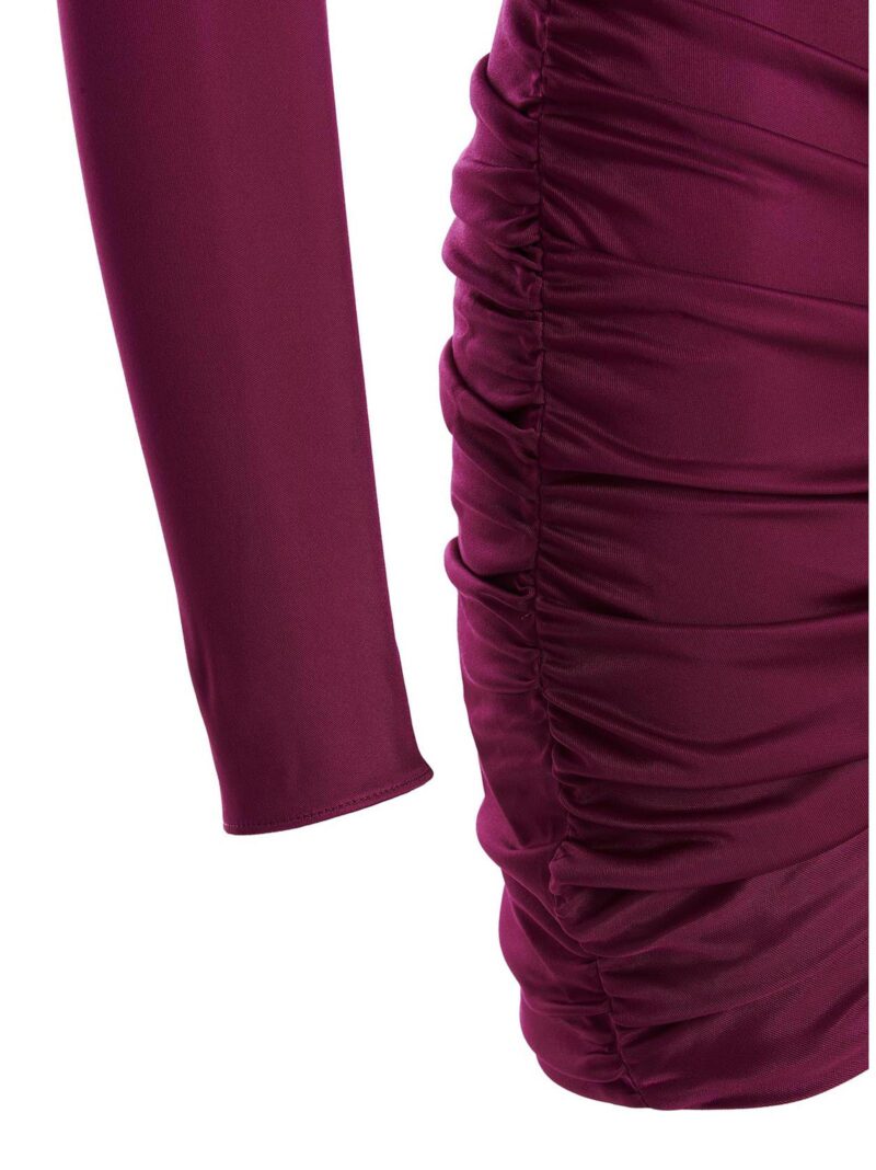 Draped dress 100% viscose SAINT LAURENT Fuchsia