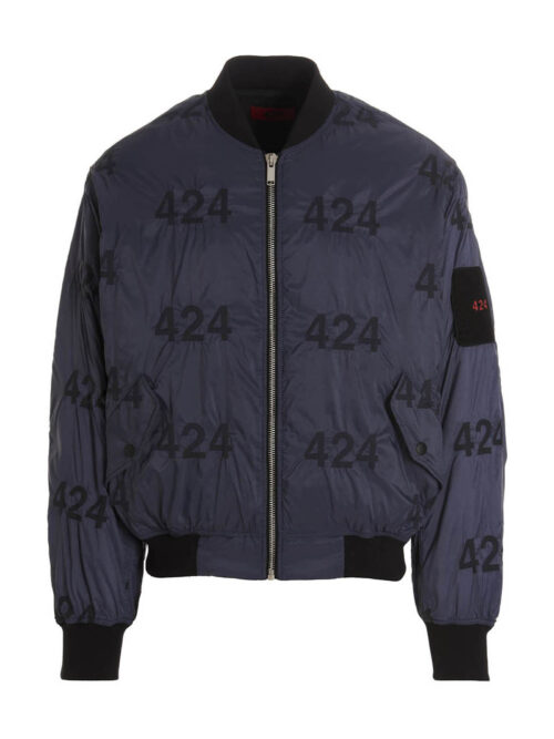 Reversible logo bomber jacket. 424 Multicolor