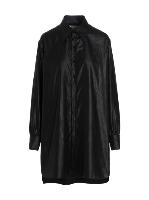 Coated satin shirt MAISON MARGIELA Black