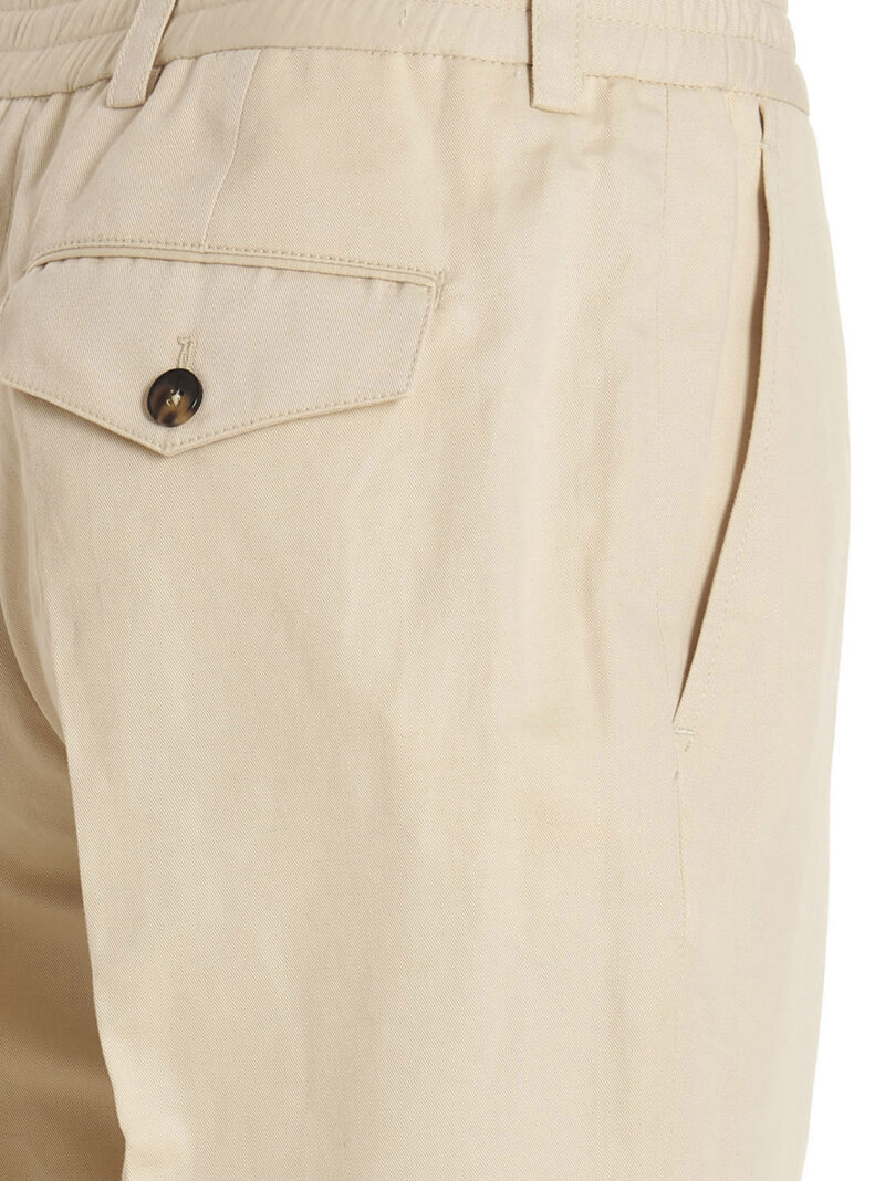 'Rebel' trousers 60% cotton 40% linen PT TORINO White