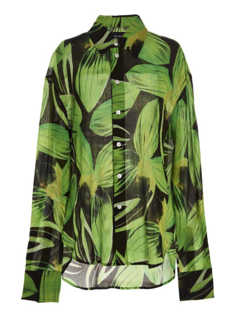 Oversize shirt with a print. LOUISA BALLOU Multicolor