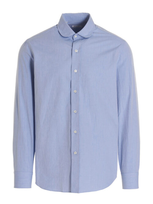 Rounded collar shirt SALVATORE PICCOLO Light Blue