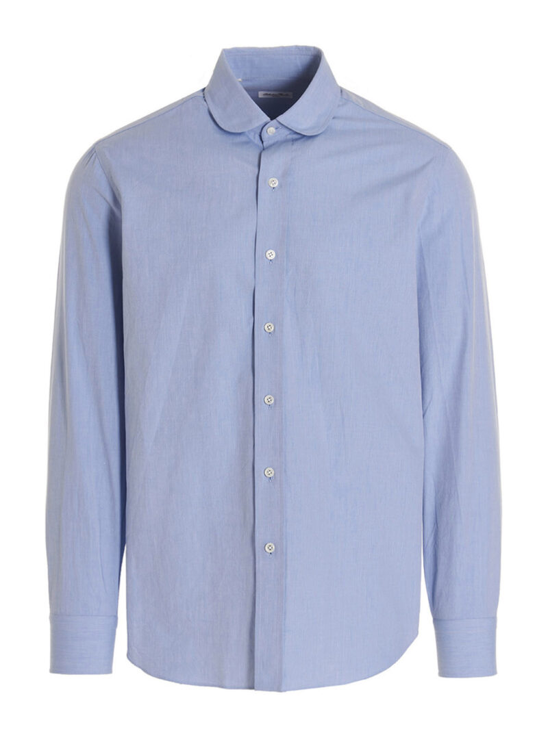 Rounded collar shirt SALVATORE PICCOLO Light Blue