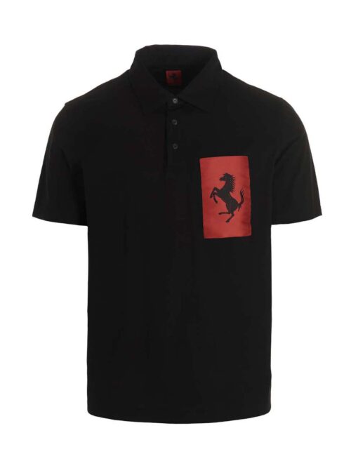 'Label Pocket' polo shirt FERRARI Black