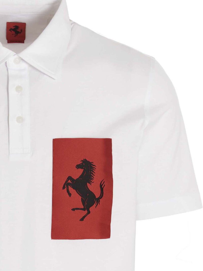 'Label Pocket' polo shirt Man FERRARI White