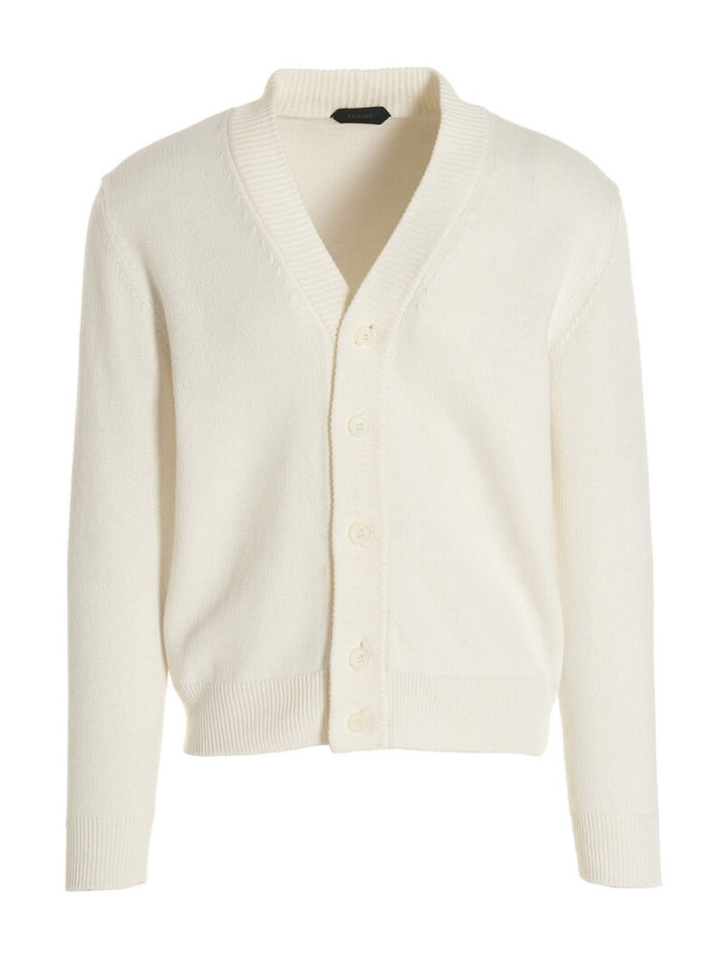 V-neck cardigan ZANONE White