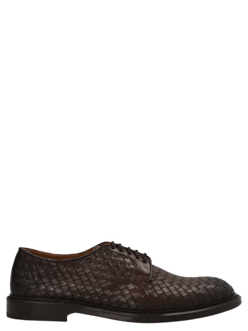 Woven leather derby shoes DOUCAL'S Brown