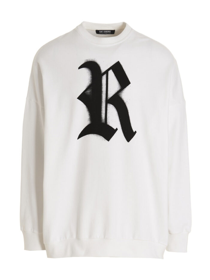 'R’ sweatshirt RAF SIMONS White/Black