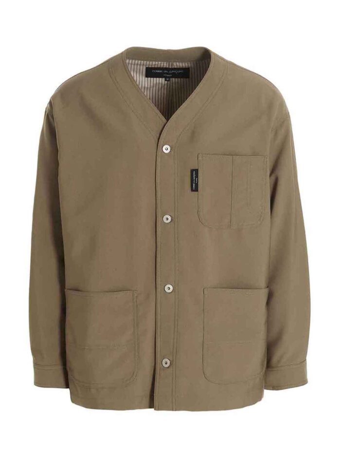 Tropical wool blazer jacket COMME DES GARҪONS HOMME Beige
