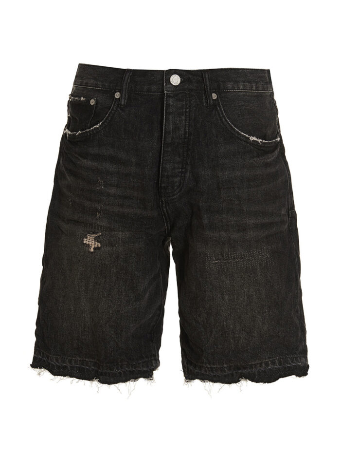 'P021' bermuda shorts PURPLE Black
