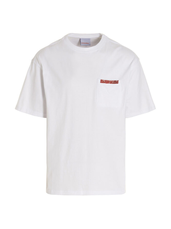 T-shirt 'Mauve Pocket' BLUEMARBLE White