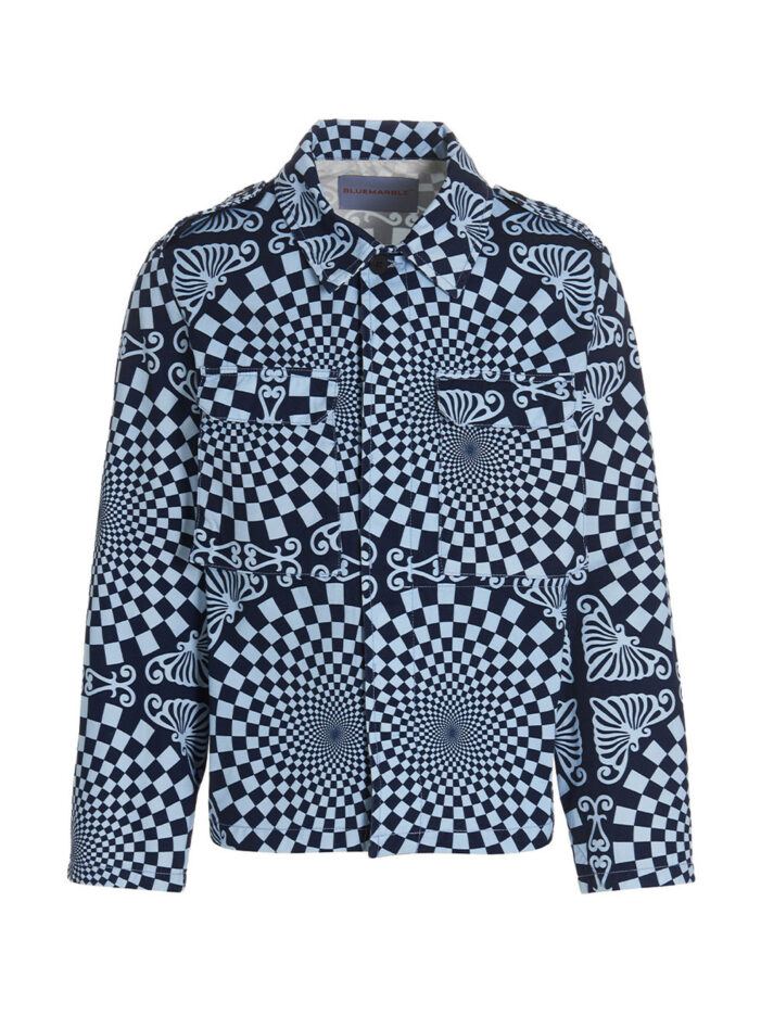 'Folk Checkerboard' jacket BLUEMARBLE Blue