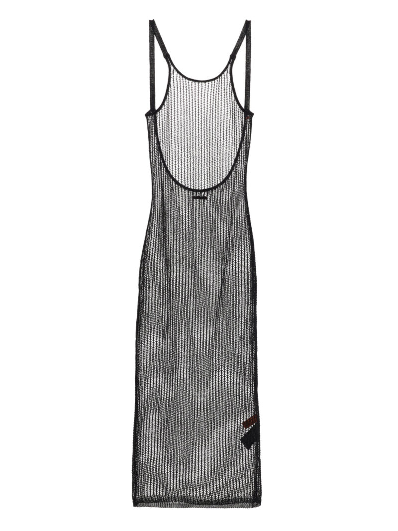 'Net knit' dress HERON PRESTON Black