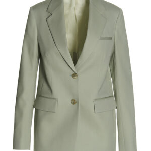 Wool single breast blazer jacket LANVIN Green